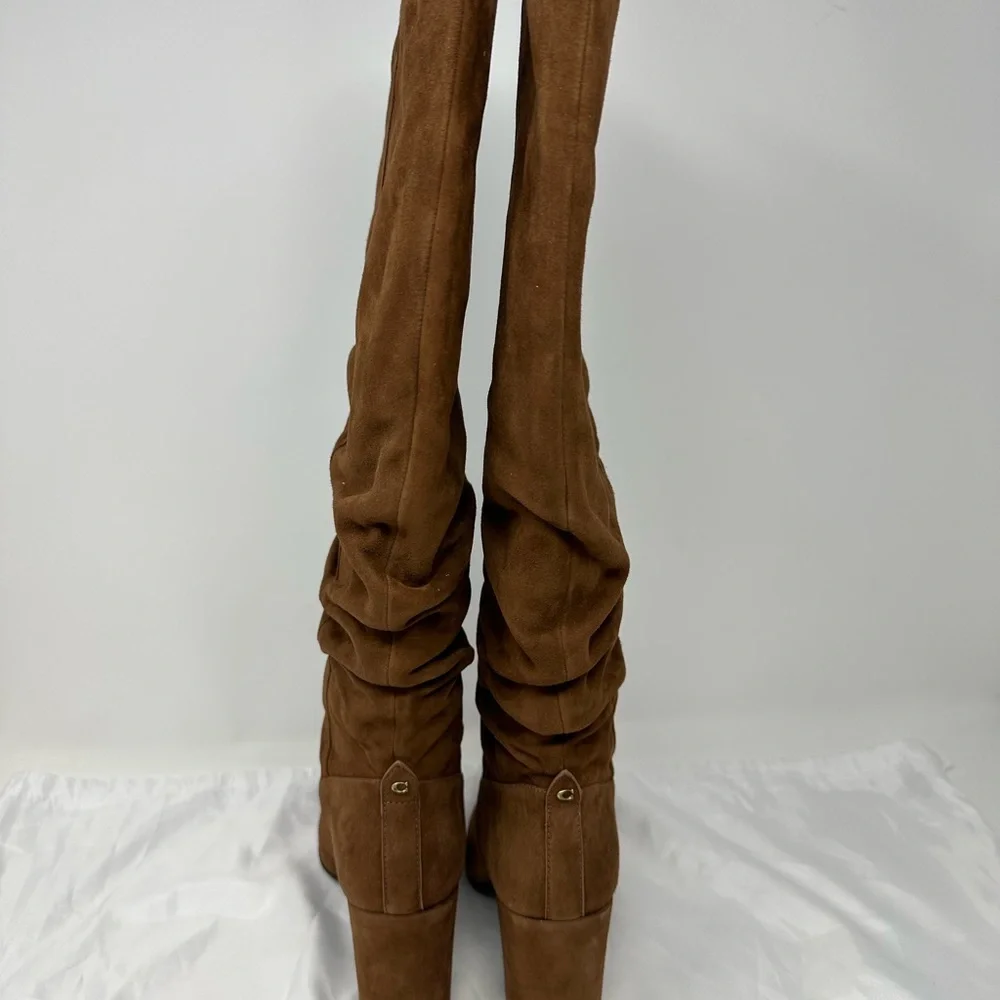 Coach Graham Slouchy Tall Boot Knee High Suede Boot MSRP $450 Sz 5.5B Brown - Picture 3 of 6